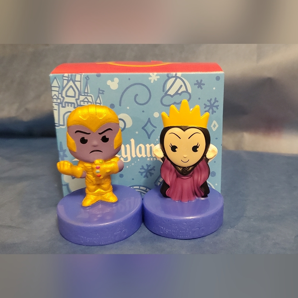 McDonald's Disneyland 70th Anniversary Happy Meal Toys Evil Queen And Thanos